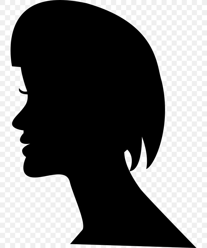 Woman Hair, PNG, 738x980px, Silhouette, Black, Black Hair, Blackandwhite, Cheek Download Free