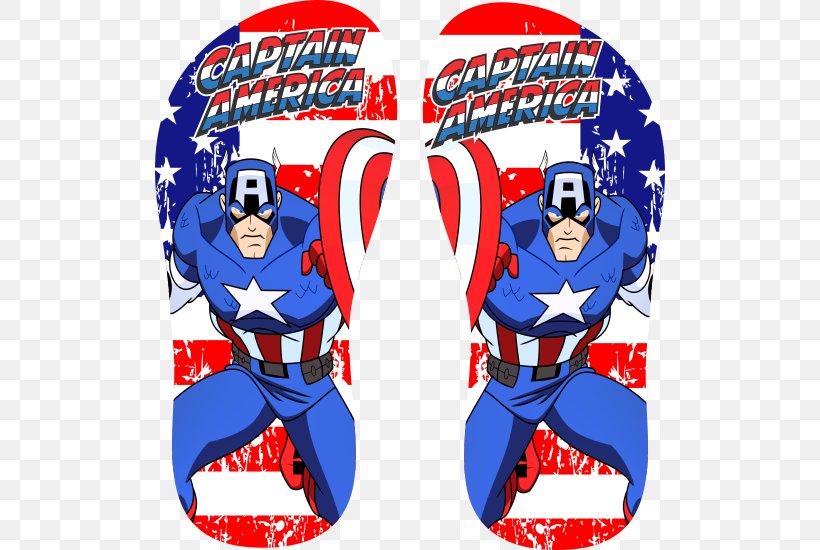 Captain America T-shirt Hulk Flip-flops, PNG, 510x550px, Captain America, Americas, Art, Captain, Drawing Download Free