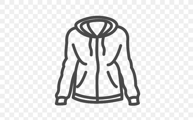 Hoodie Jacket T-shirt Clothing, PNG, 512x512px, Hoodie, Black, Black And White, Clothing, Dress Download Free