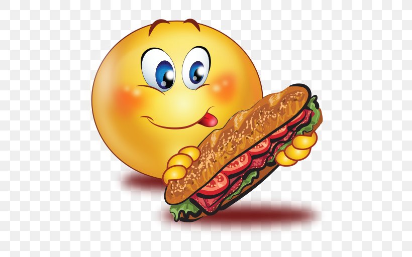 Submarine Sandwich Emoji Eating Food Emoticon, PNG, 512x512px, Submarine Sandwich, Drinking, Eating, Emoji, Emoticon Download Free