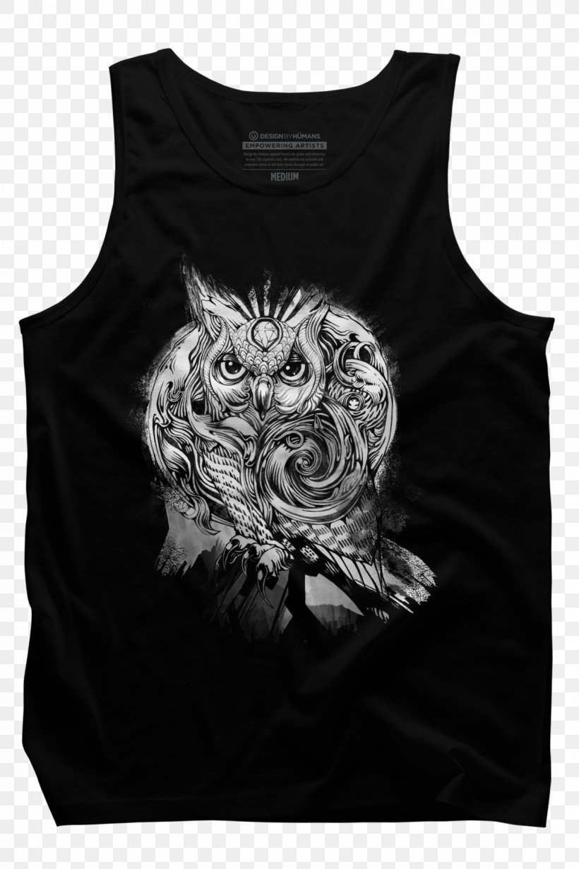 Printed T-shirt Sleeveless Shirt, PNG, 1200x1800px, Tshirt, Active Tank, Animal, Black, Black And White Download Free