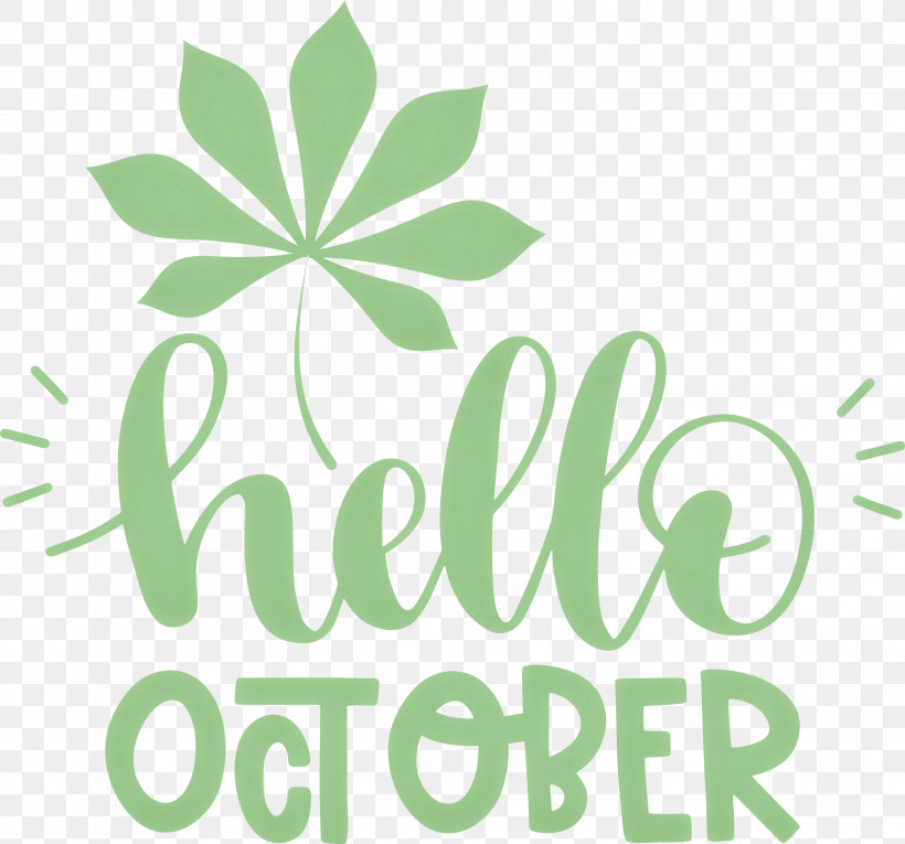 Hello October October, PNG, 3000x2802px, Hello October, Biology, Geometry, Green, Leaf Download Free
