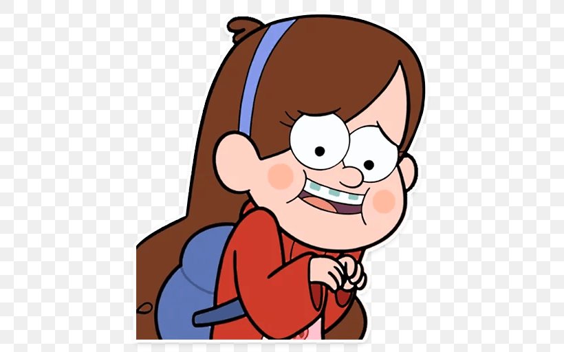 Mabel Pines Drawing Image Animated Film Sticker, PNG, 512x512px, Watercolor, Cartoon, Flower, Frame, Heart Download Free