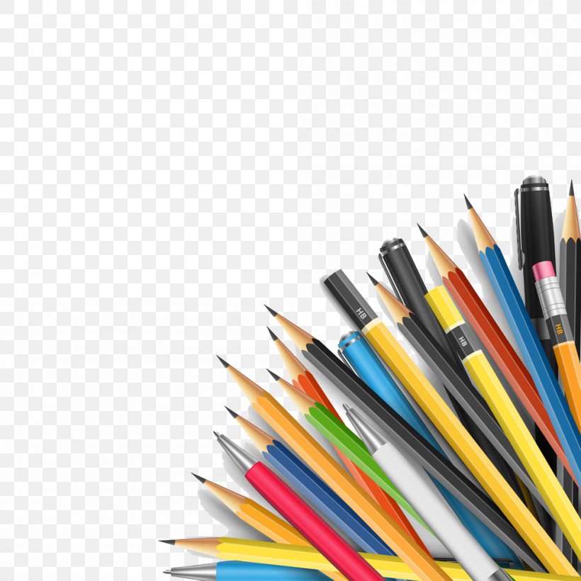 Paper Pen Eraser Learning, PNG, 1000x1000px, Paper, Blackboard, Colored Pencil, Eraser, Ink Brush Download Free