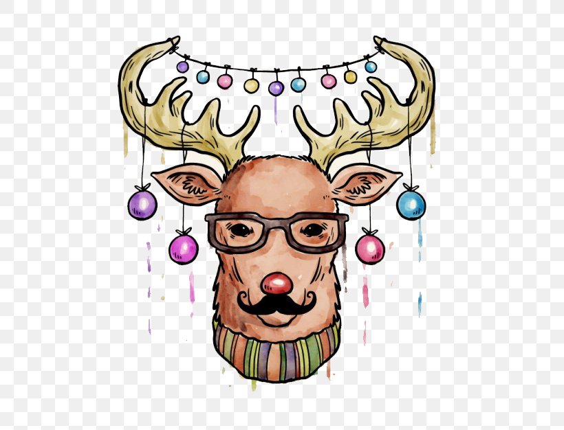 Reindeer T-shirt Euclidean Vector, PNG, 626x626px, Reindeer, Art, Christmas, Deer, Digital Image Download Free