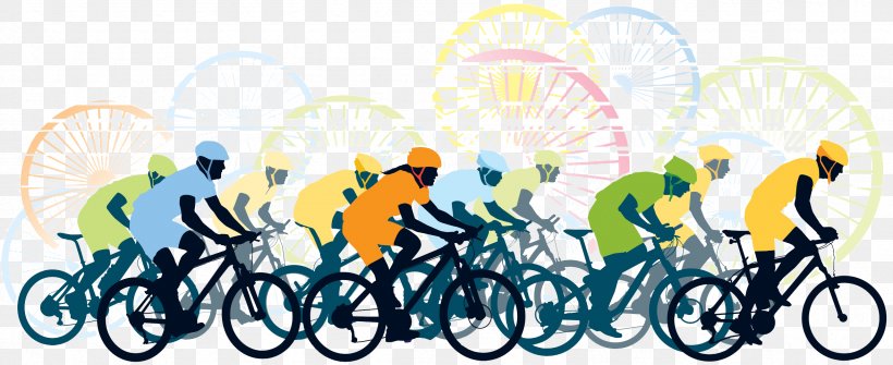 Road Bicycle Racing Cycling Road Bicycle Racing Clip Art, PNG, 2355x963px, Bicycle, Art, Bicycle Accessory, Bicycle Part, Bicycle Racing Download Free