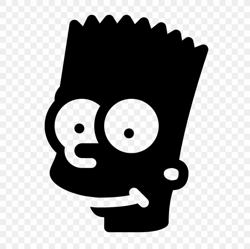 Bart Simpson Homer Simpson Marge Simpson Lisa Simpson Font, PNG, 1600x1600px, Bart Simpson, Black, Black And White, Computer Font, Fictional Character Download Free