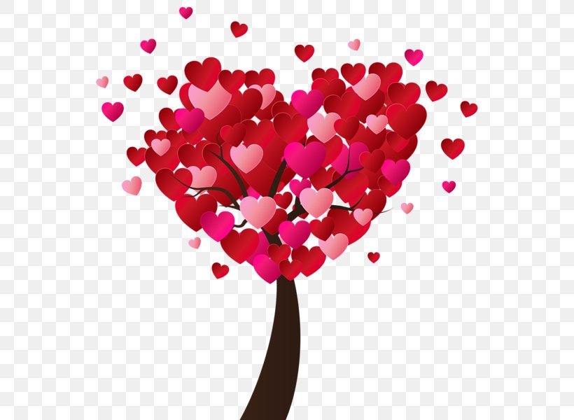 Heart Tree Valentine's Day Clip Art, PNG, 563x600px, Heart, Alpha Compositing, Art, Blossom, Cut Flowers Download Free