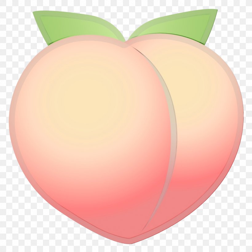 Pink Heart Clip Art Fruit Peach, PNG, 1024x1024px, Watercolor, Fruit, Heart, Paint, Peach Download Free