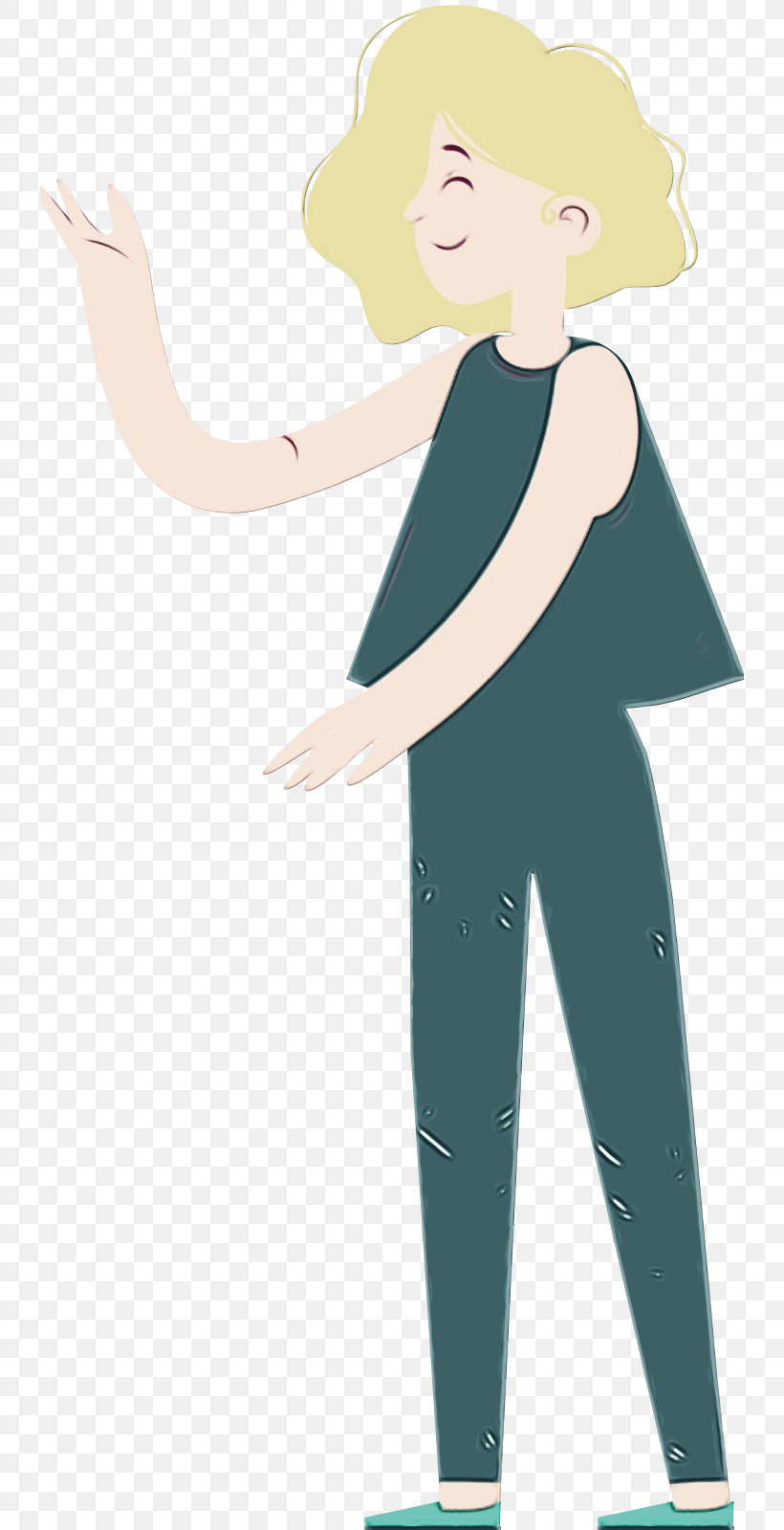 Cartoon Teal Male Happiness Microsoft Azure, PNG, 736x1600px, Cartoon Girl, Cartoon, Cartoon Female, Cartoon Woman, Happiness Download Free