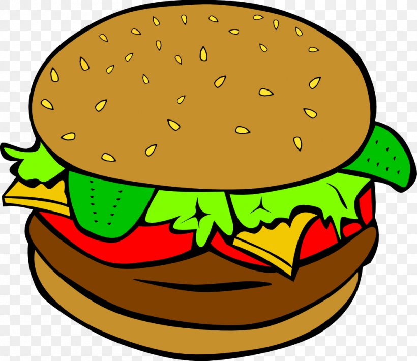 Hamburger Hot Dog Fast Food Junk Food Take-out, PNG, 999x865px, Hamburger, Artwork, Beak, Cheeseburger, Dinner Download Free