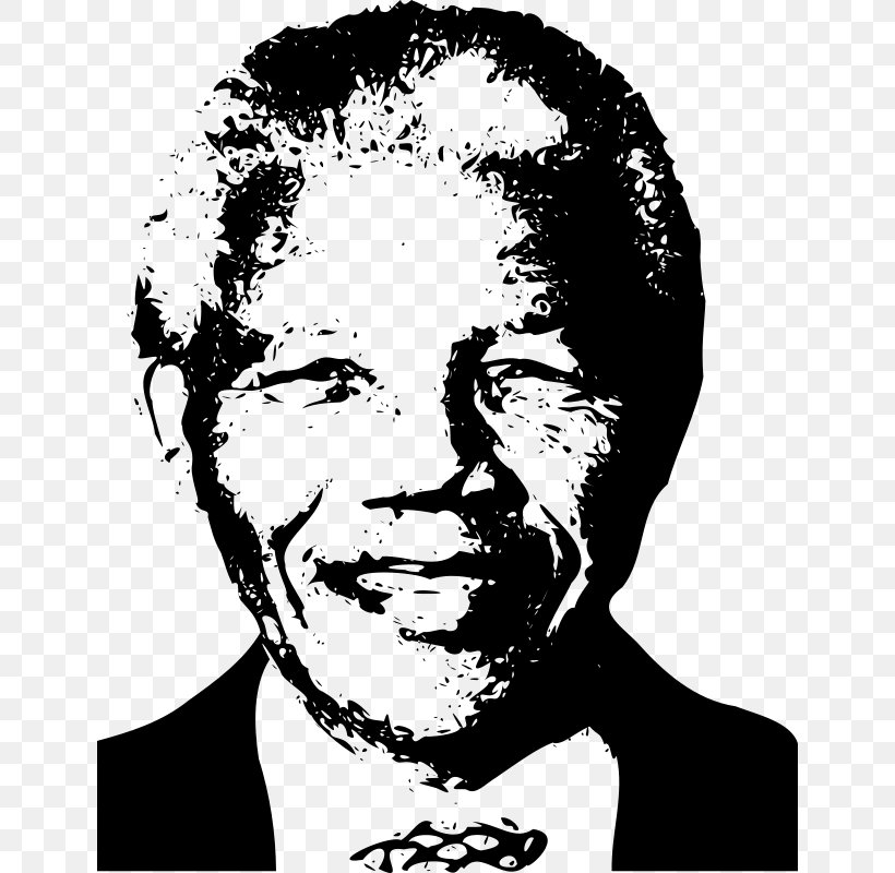 Nelson Mandela South Africa Long Walk To Freedom Clip Art, PNG, 642x800px, Nelson Mandela, Art, Black And White, Face, Facial Hair Download Free