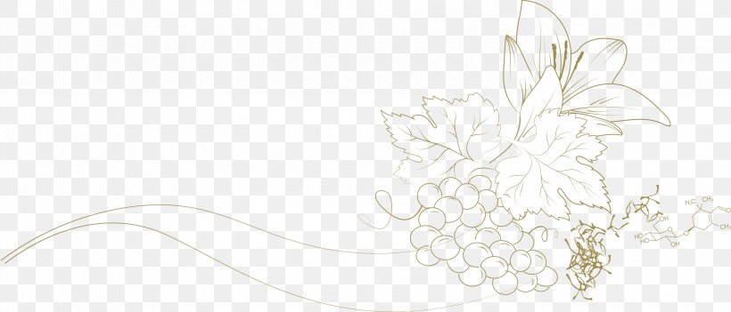Sketch Line Art Pattern Font, PNG, 3000x1286px, Line Art, Art, Flowering Plant, Plant, White Download Free