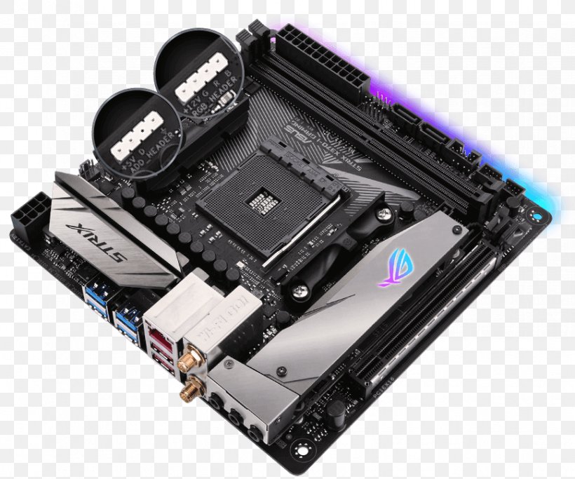 Socket AM4 Mini-ITX Asus Motherboard Republic Of Gamers, PNG, 868x723px, Socket Am4, Advanced Micro Devices, Asus, Atx, Automotive Exterior Download Free