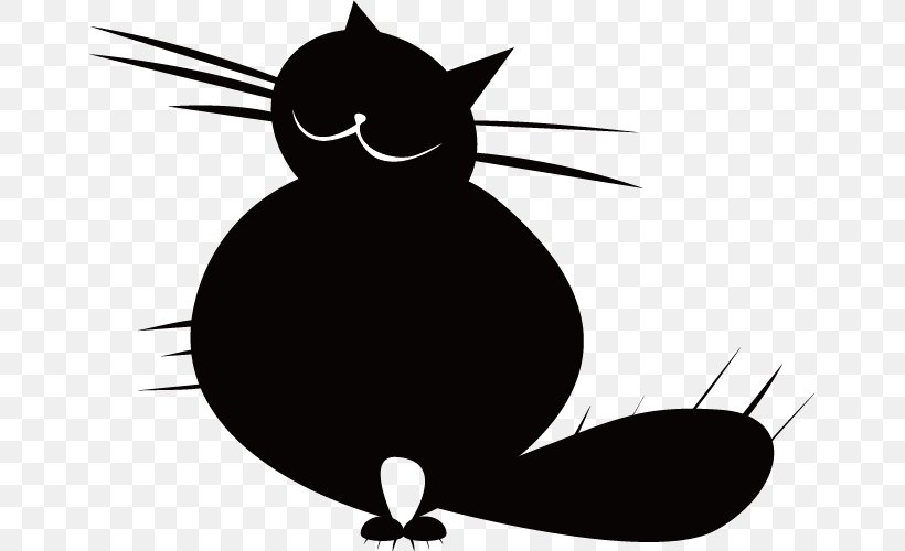 Black Cat Kitten Silhouette, PNG, 658x500px, Cat, Artwork, Bat, Black, Black And White Download Free