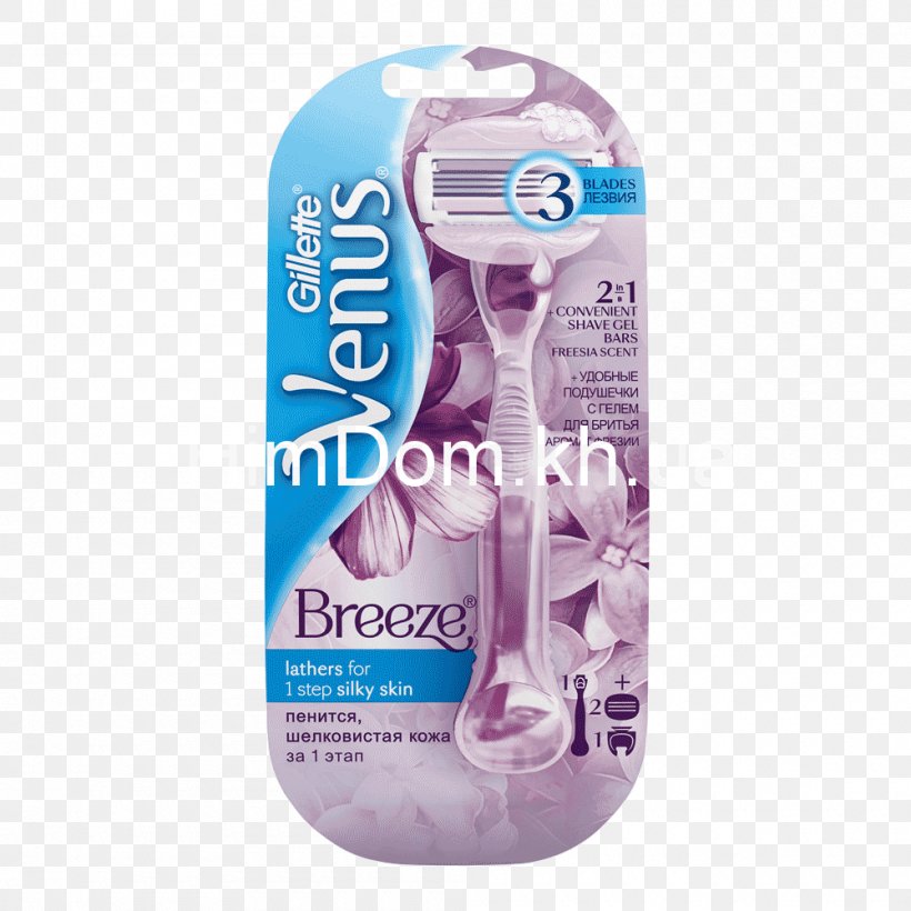 Gillette Venus Breeze Razor 2up Shaving Hair Removal, PNG, 1000x1000px, Gillette, Hair, Hair Removal, Liquid, Razor Download Free