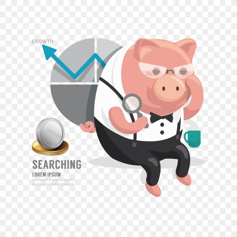 Pig And Arrows, PNG, 1181x1181px, Saving, Bank, Business, Cartoon, Illustration Download Free