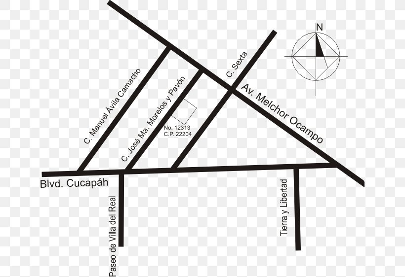 Preparatoria Jose Vasconcelos 3 Unidad Villafontana Area Triangle Square, PNG, 657x562px, Area, Black, Black And White, Croquis, Diagram Download Free