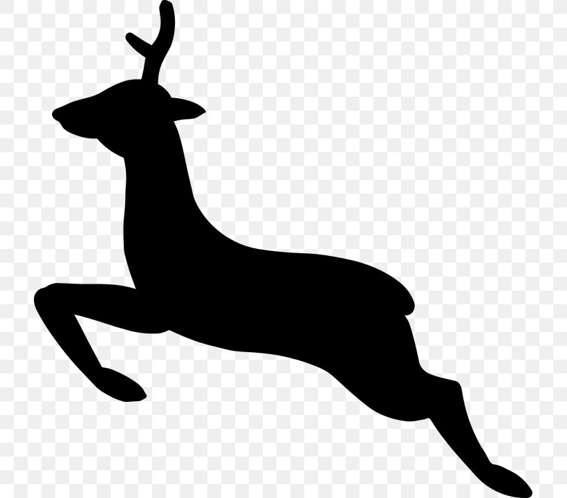 Reindeer Rudolph Clip Art, PNG, 721x720px, Reindeer, Antelope, Antler, Black, Black And White Download Free