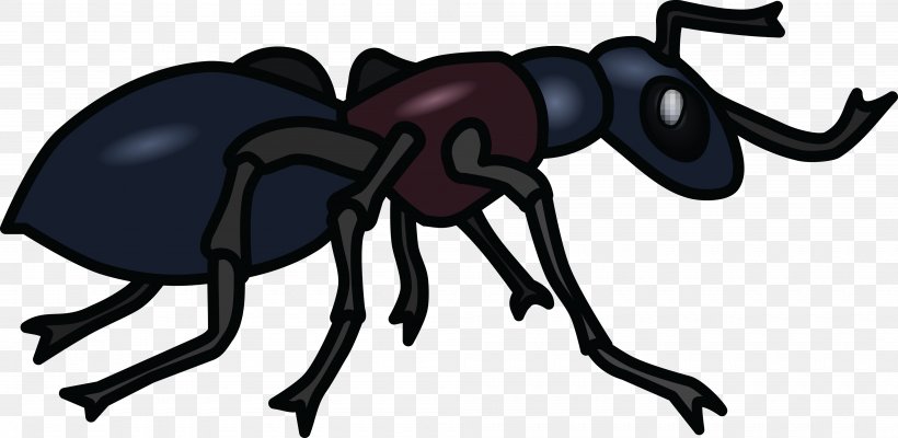 Black Garden Ant Clip Art, PNG, 4000x1953px, Ant, Animal Figure, Arthropod, Artwork, Black And White Download Free