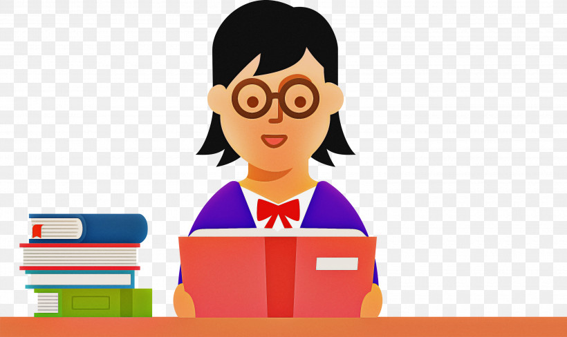 Teacher Reading Book, PNG, 3000x1787px, Teacher, Behavior, Book, Cartoon, Happiness Download Free