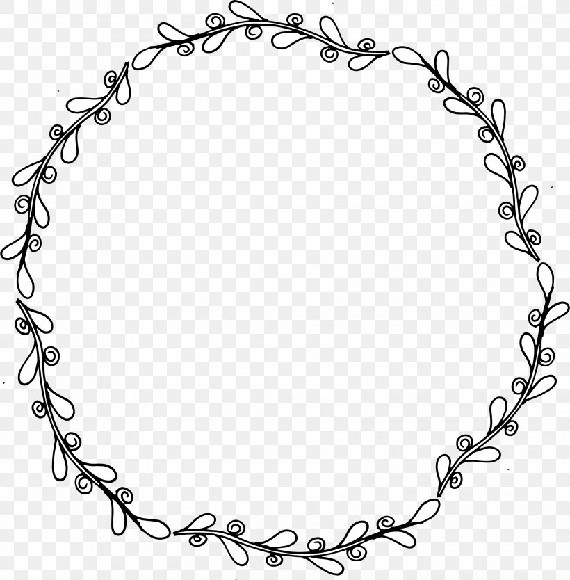 Euclidean Vector Computer File, PNG, 2273x2313px, Wreath, Area, Black And White, Body Jewelry, Chain Download Free