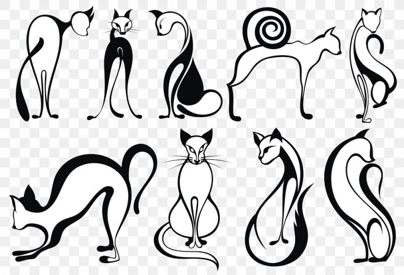 Cat Kitten Drawing Line Art, PNG, 1024x698px, Cat, Art, Artwork, Black And White, Black Cat Download Free