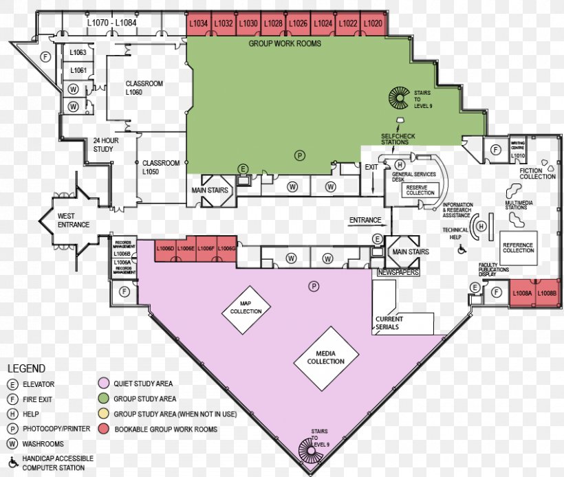 University Of Lethbridge Library Lethbridge College Floor Plan Map, PNG, 850x720px, Floor Plan, Area, Diagram, Information, Land Lot Download Free