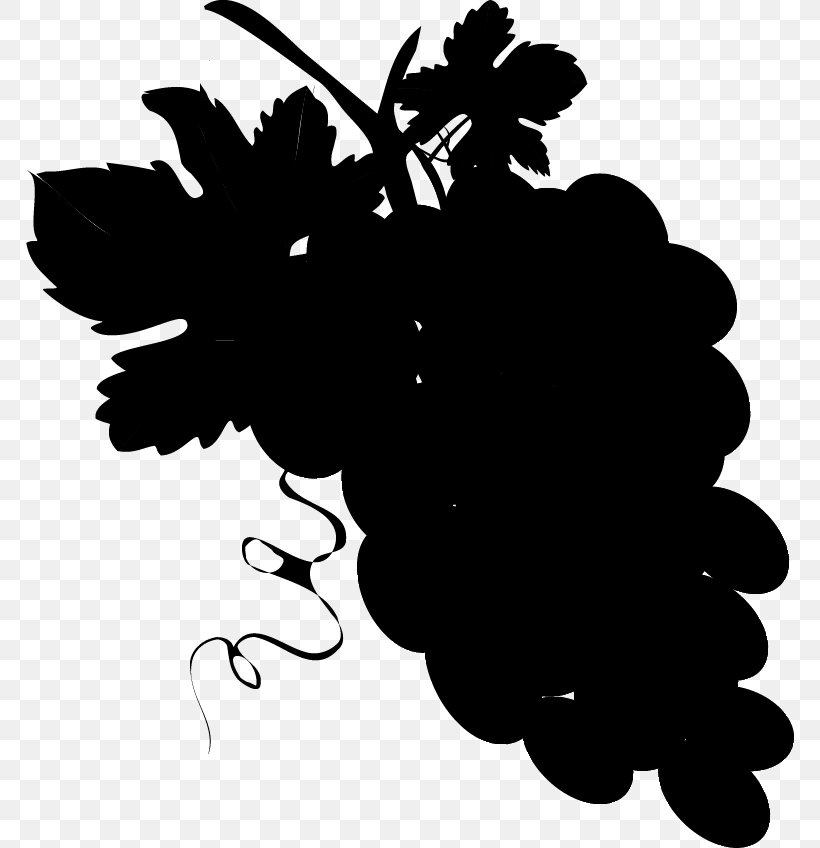 Grape Clip Art Character Silhouette Flower, PNG, 768x848px, Grape, Blackandwhite, Character, Fiction, Flower Download Free