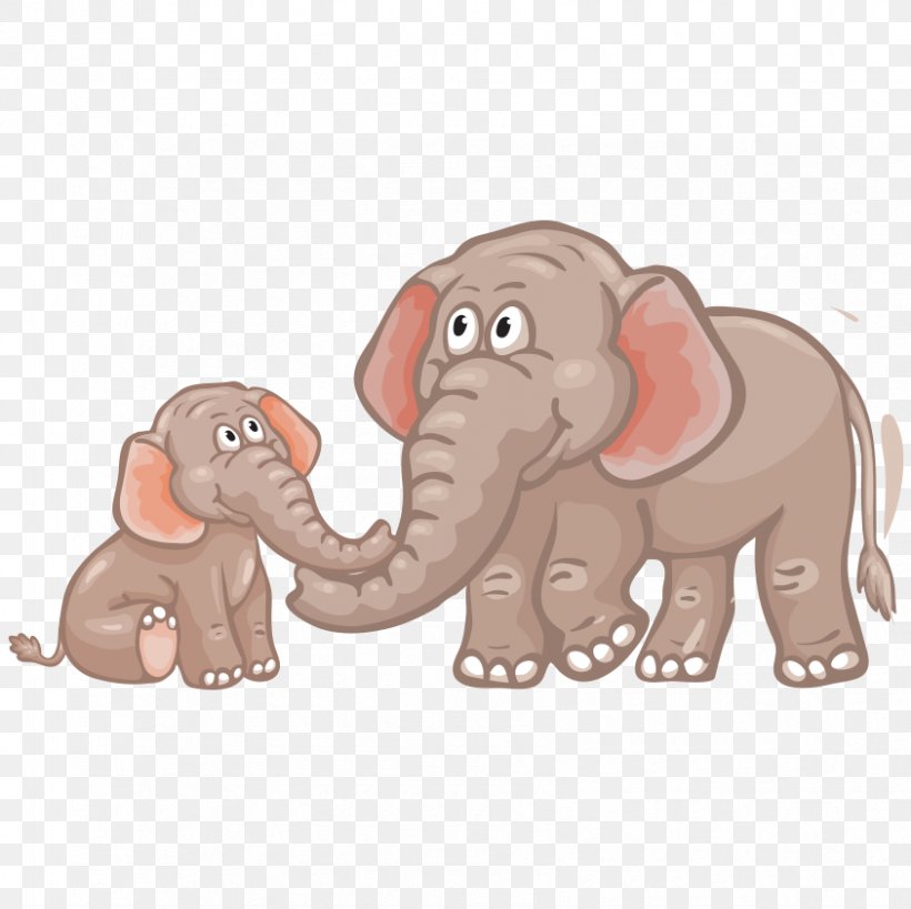 African Elephant Indian Elephant Cartoon, PNG, 843x842px, African Elephant, Animal, Animation, Cartoon, Comics Download Free
