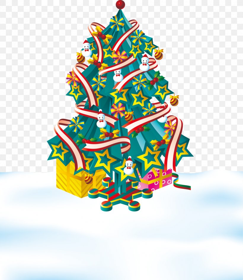 Christmas Tree Cartoon Illustration, PNG, 1720x1978px, Christmas Tree, Animation, Cartoon, Christmas, Christmas Decoration Download Free
