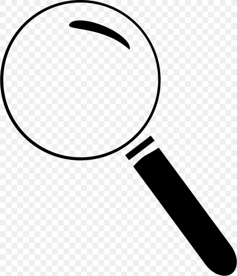 Magnifying Glass Clip Art, PNG, 842x981px, Magnifying Glass, Black And White, Document, Glass, Line Art Download Free