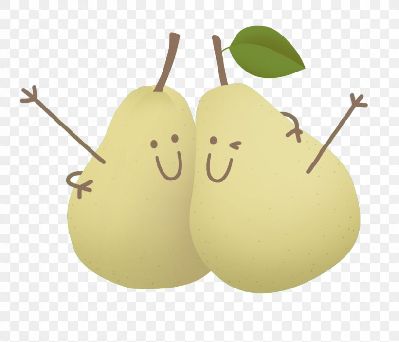Pear Pear Yellow Cartoon Asian Pear, PNG, 1200x1030px, Pear, Asian Pear, Cartoon, Fruit, Plant Download Free