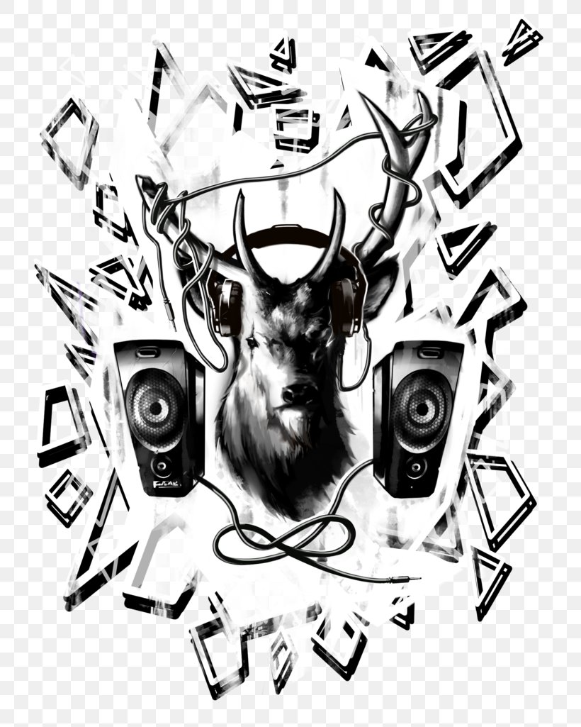Visual Arts Disc Jockey Graphic Design Deer, PNG, 779x1025px, Art, Animal, Artist, Artwork, Black And White Download Free