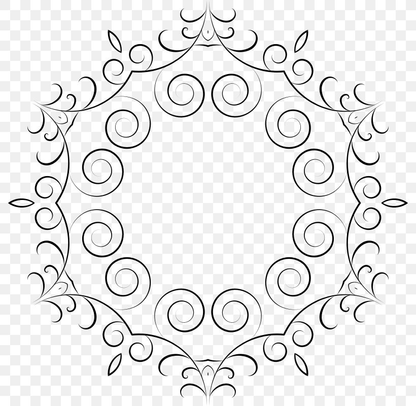 Black And White Picture Frames Clip Art, PNG, 790x800px, Black And White, Area, Art, Black, Flower Download Free