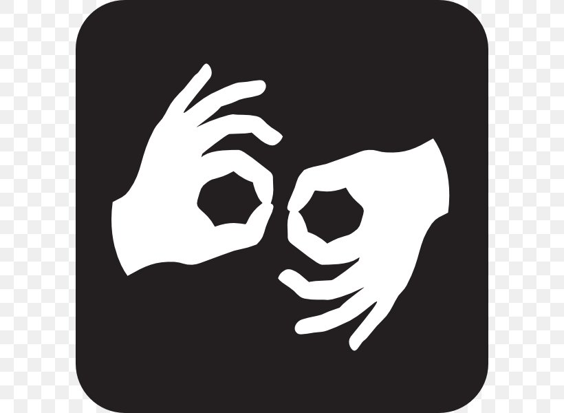 American Sign Language Language Interpretation French Sign Language, PNG, 600x600px, Sign Language, American Sign Language, Black, Black And White, Bone Download Free