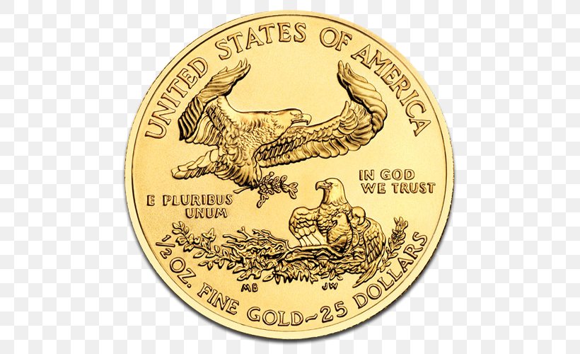 American Gold Eagle Bullion Coin, PNG, 500x500px, American Gold Eagle, American Silver Eagle, Badge, Bronze Medal, Bullion Download Free