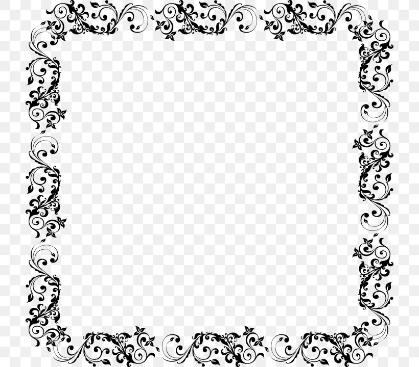 Borders And Frames Clip Art, PNG, 720x720px, Borders And Frames, Area, Art, Black, Black And White Download Free