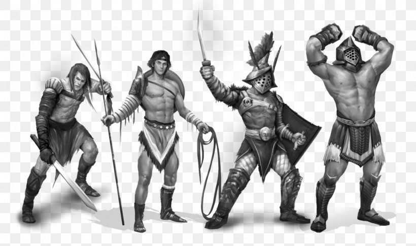 Character Muscle Fiction Homo Sapiens Armour, PNG, 1024x606px, Character, Aggression, Arm, Armour, Black And White Download Free