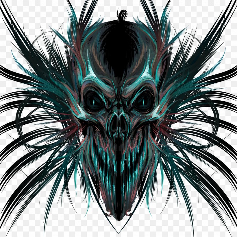 Euclidean Vector Skull Illustration, PNG, 1600x1600px, Skull, Beak, Fictional Character, Ghost, Head Download Free