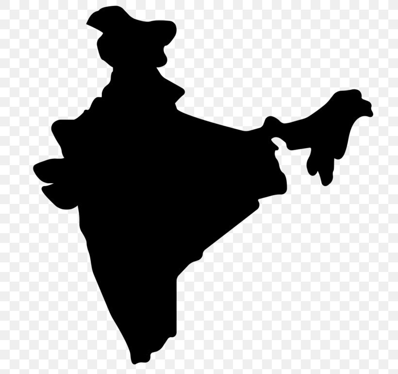 India Royalty-free Silhouette, PNG, 770x770px, India, Black, Black And White, Blank Map, Map Download Free