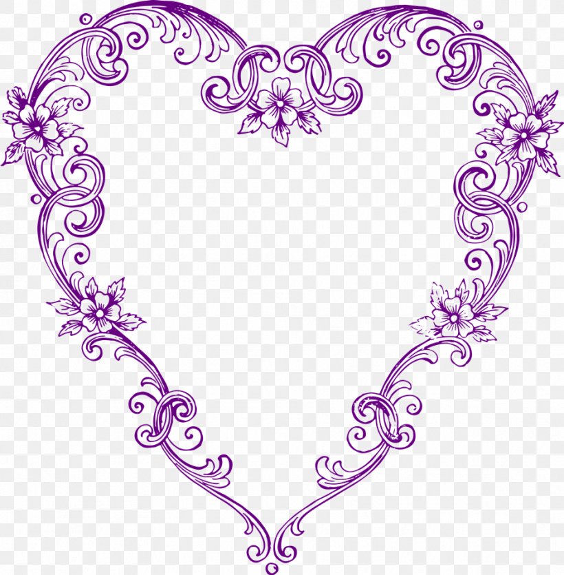 Purple Heart Clip Art, PNG, 937x955px, Watercolor, Cartoon, Flower, Frame, Heart Download Free