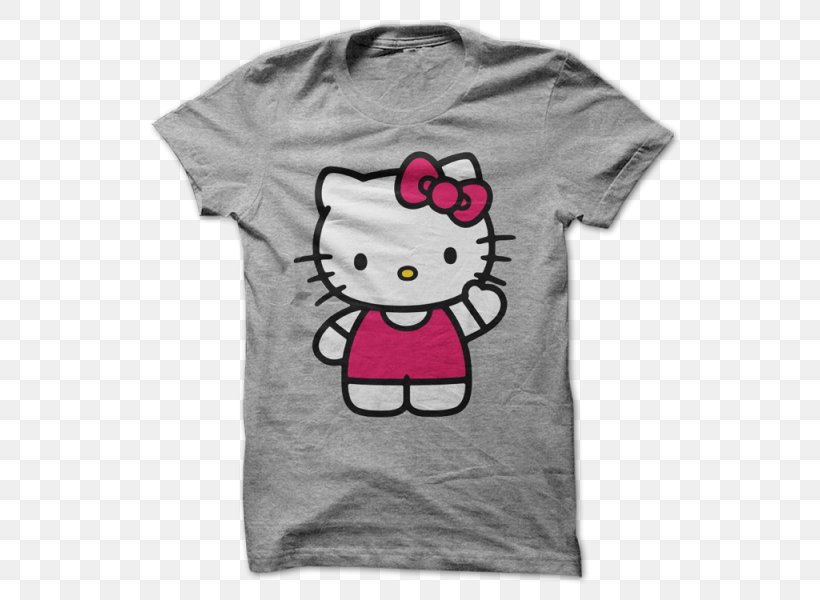 T-shirt Hello Kitty Hoodie Wall Decal Sweater, PNG, 600x600px, Watercolor, Cartoon, Flower, Frame, Heart Download Free