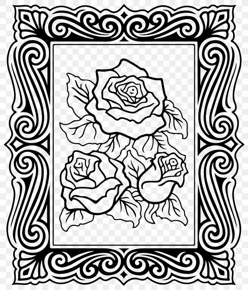 Borders And Frames Black And White Clip Art, PNG, 855x1000px, Borders And Frames, Area, Art, Arts, Black Download Free