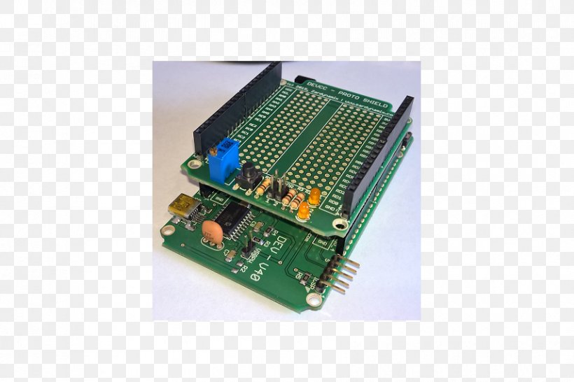 Microcontroller Power Converters Hardware Programmer Electronics Network Cards & Adapters, PNG, 855x570px, Microcontroller, Circuit Component, Circuit Prototyping, Computer Component, Computer Hardware Download Free