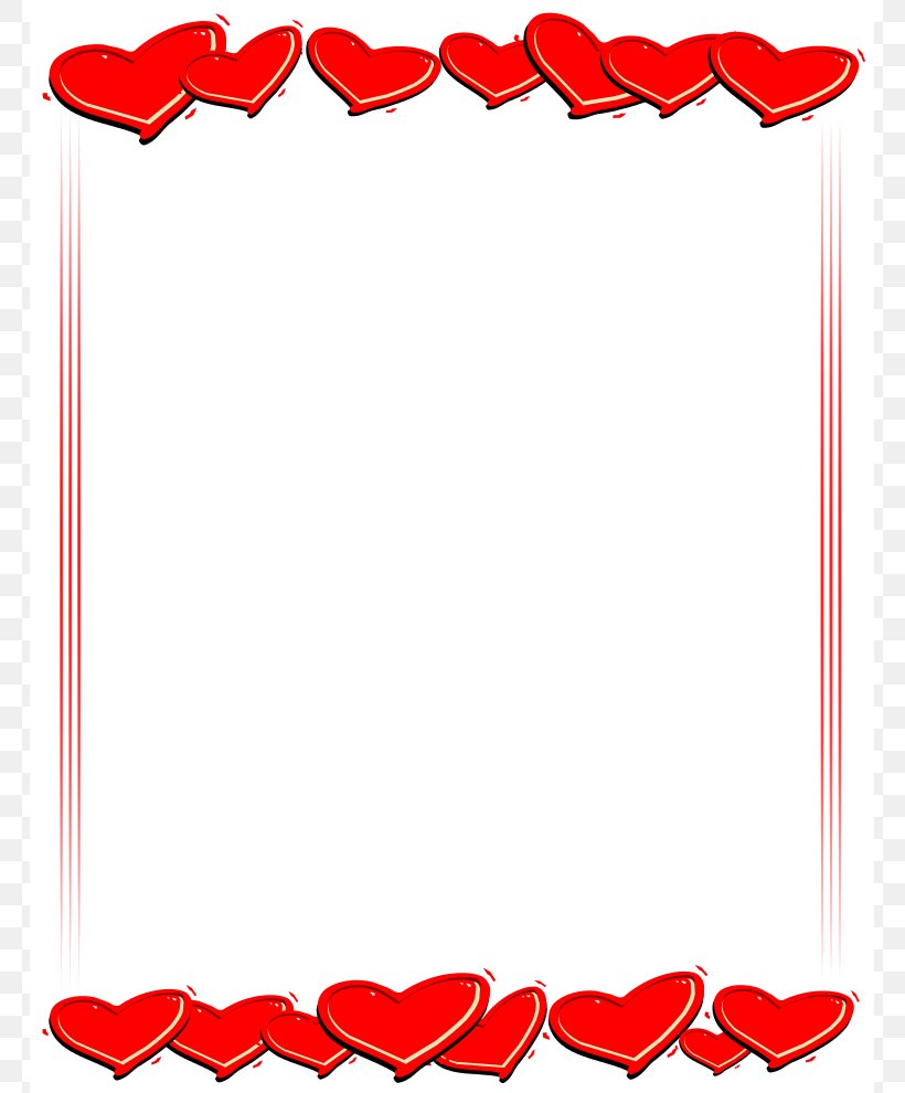 Right Border Of Heart Valentine's Day Clip Art, PNG, 765x990px, Right Border Of Heart, Area, Heart, Petal, Red Download Free