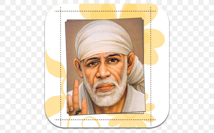 Sai Baba Of Shirdi Shirdi Sai Baba Samadhi Temple, PNG, 512x512px, Sai Baba Of Shirdi, Android, App Store, Baba, Beard Download Free