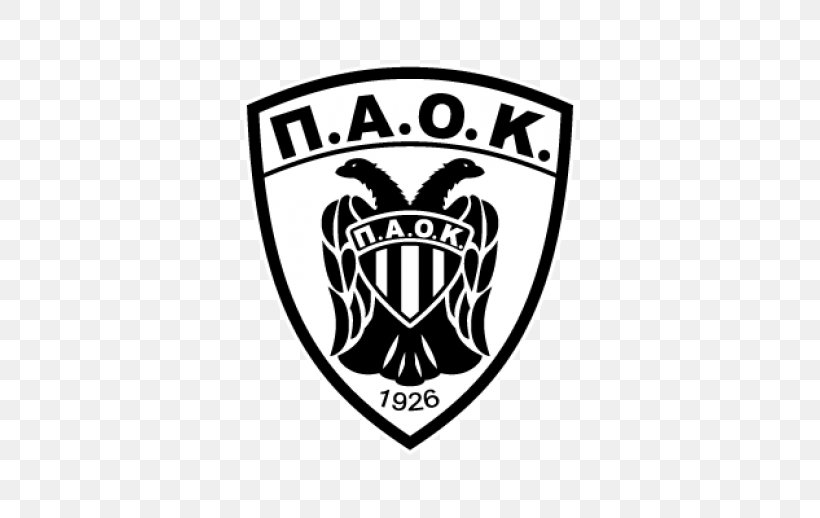 PAOK FC P.A.O.K. Thessaloniki V.C. Toumba Stadium Panathinaikos F.C. Olympiacos F.C., PNG, 518x518px, Paok Fc, Aek Athens Fc, Area, Badge, Black Download Free