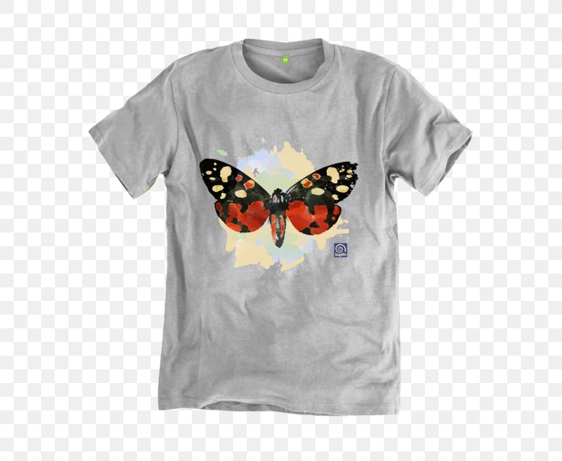 T-shirt Clothing Organic Cotton Hoodie, PNG, 640x674px, Tshirt, Brand, Butterfly, Clothing, Cotton Download Free