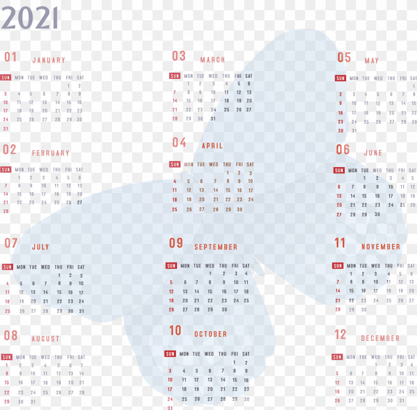 Year 2021 Calendar Printable 2021 Yearly Calendar 2021 Full Year Calendar, PNG, 3000x2954px, 2021 Calendar, Year 2021 Calendar, Computer, Drawing, Painting Download Free